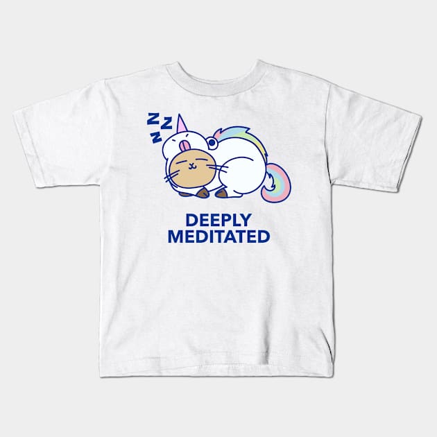 Deeply Meditated Kids T-Shirt by Dosiferon